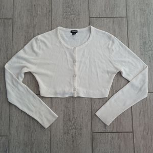 Cream Cropped Cardigan